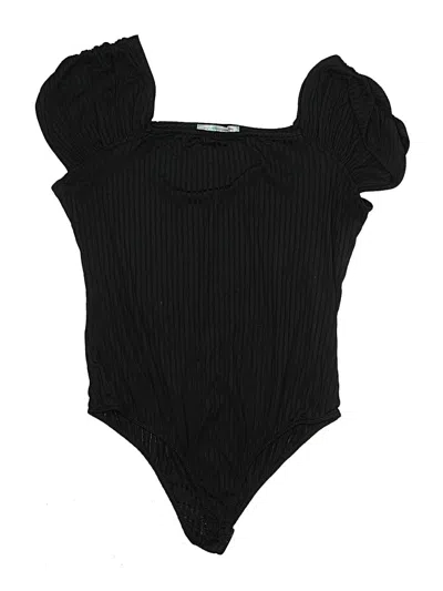 Pre-owned Good Luck Gem Bodysuit In Black