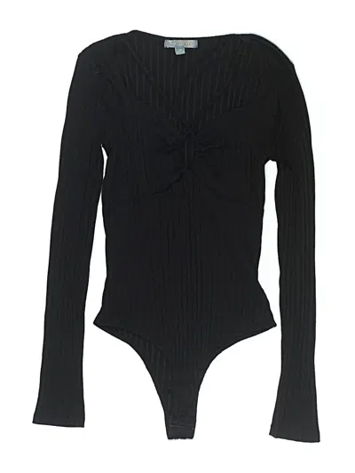 Pre-owned Good Luck Gem Bodysuit In Black