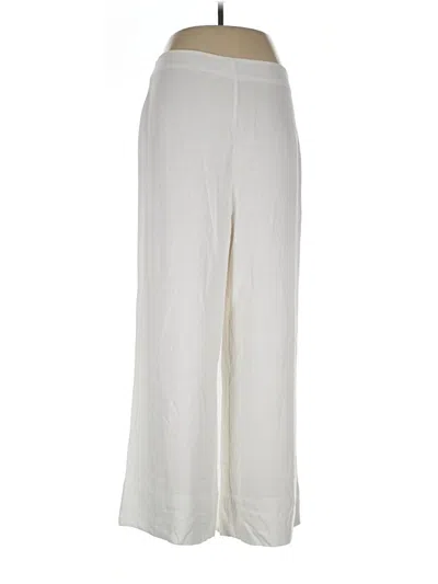 Pre-owned Good Luck Gem Linen Pants In White