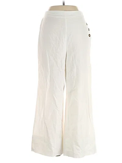 Pre-owned Good Luck Gem Linen Pants In White