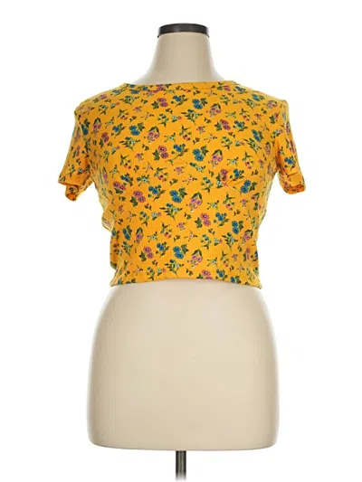 Pre-owned Good Luck Gem Short Sleeve T-shirt In Yellow