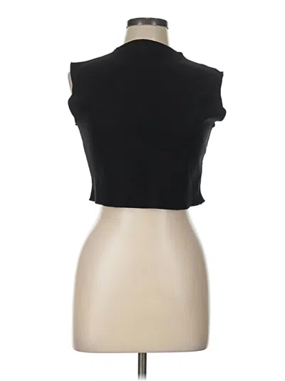 Pre-owned Good Luck Gem Short Sleeve Turtleneck In Black