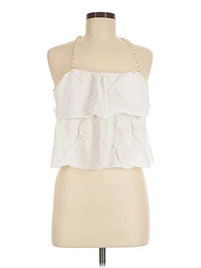Pre-owned Good Luck Gem Sleeveless Blouse In White