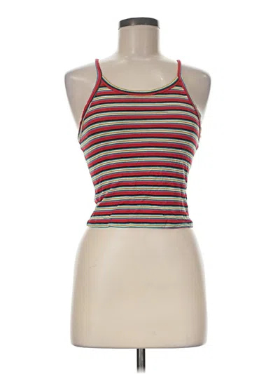 Pre-owned Good Luck Gem Tank Top Red Halter Neckline Tops