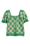 Shop Good Luck Girl Kids' Cotton Blend Top In Green