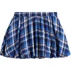 Good Luck Girl Kids' Plaid Bubble Hem Skirt In Multi