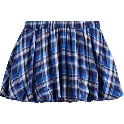 Good Luck Girl Kids' Plaid Bubble Hem Skirt In Multi