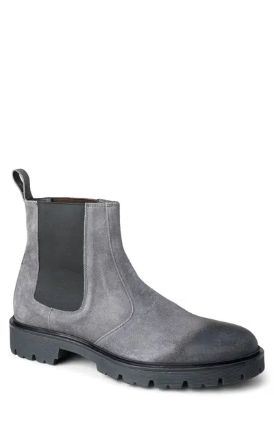 Good Man Brand Men's Modern City Chelsea Suede Leather Boots In Gray Charcoal