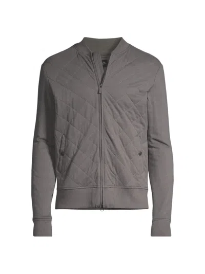 Good Man Brand Men's Quilted Premium Jersey Mayfair Bomber In Gray