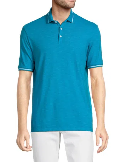 Good Man Brand Men's Tipped Polo In Caribbean