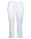 Good Match Woman Pants White Size 8 Cotton, Polyamide, Elastane