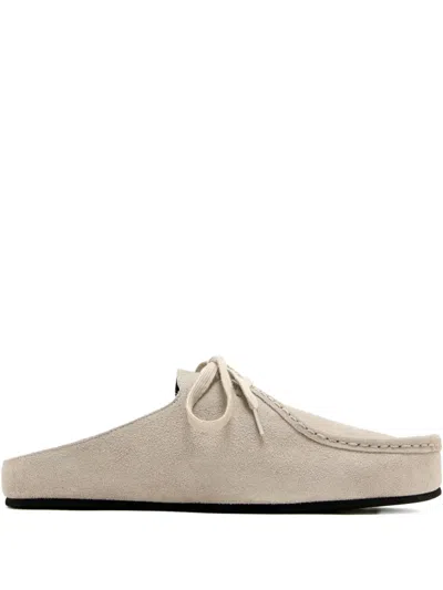 Good News Kindlin Lace-up Suede Mules In Gray