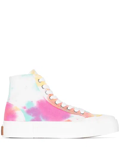 Good News Multicoloured Palm Tie-dye High Top Sneakers In Gelb