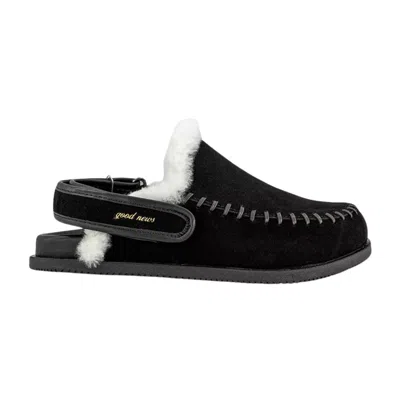 Good News Women's Finn Warm Lined Mules  Black Suede