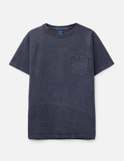 Good On Heavy Jersey Short Sleeve Raglan Pocket T-shirt In Blue