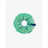 Good Squish Womens Turquoise Baby B-e-a-utiful Silk Scrunchie In Turquoise