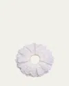 Good Squish Baby Blumberg Embroidered Scrunchie In White
