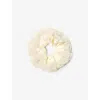 Good Squish Womens Cream Baby B-e-a-utiful Organza-frill Silk Scrunchie In Cream