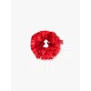 Good Squish Womens Red Badlands Layered Silk-satin Scrunchie In Red