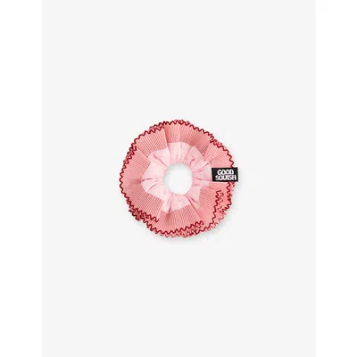 Good Squish Womens Wild At Heart Curious Pleated Cotton Scrunchie