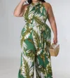 Good Time Usa Curvy Vacay Jumpsuit In Green In Green