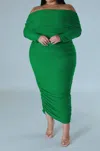GOOD TIME USA LEISEL DRESS IN JADE GREEN