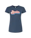 Good Vibes Llc Hybrid Apparel Trendy Juniors Americana Graphic Tee In Blue