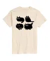 Good Vibes Llc Hybrid Apparel Trendy Juniors Cat Grid Graphic Tee In Beige,khaki