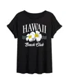 Good Vibes Llc Hybrid Apparel Trendy Juniors Hawaii Graphic Oversized Tee In Black