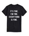 Good Vibes Llc Hybrid Apparel Trendy Juniors Its Fine Graphic Tee In Black