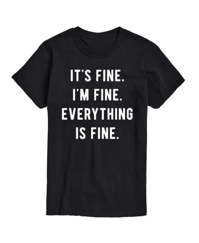 Good Vibes Llc Hybrid Apparel Trendy Juniors Its Fine Graphic Tee In Black