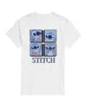 Good Vibes Llc Trendy Juniors Lilo And Stitch Grid Graphic Tee In White