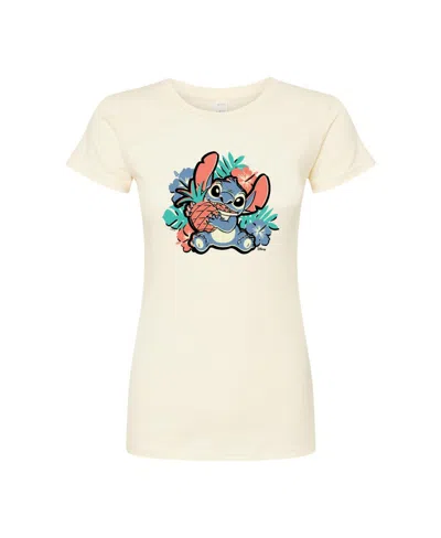 Good Vibes Llc Trendy Juniors Lilo And Stitch Summer Graphic Tee In Natural