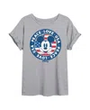Good Vibes Llc Trendy Juniors Mickey Mouse Graphic Oversized Tee In Heather Grey