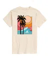 Good Vibes Llc Hybrid Apparel Trendy Juniors Palm Waves Graphic Tee In Beige,khaki