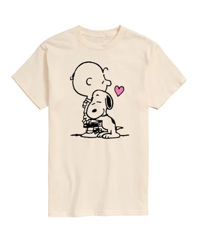 Good Vibes Llc Trendy Juniors Peanuts Hug Graphic Tee In Cream