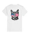 Good Vibes Llc Hybrid Apparel Trendy Juniors Usa Cat Graphic Tee In White