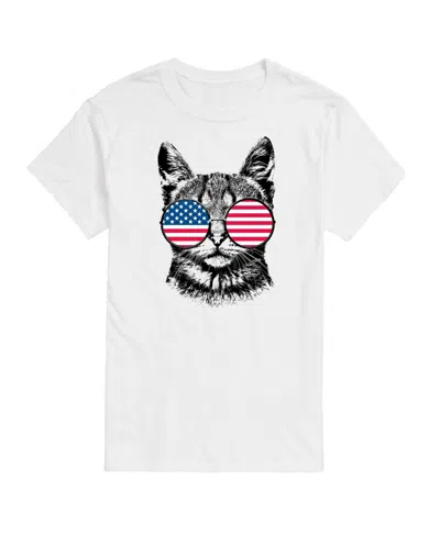 Good Vibes Llc Hybrid Apparel Trendy Juniors Usa Cat Graphic Tee In White