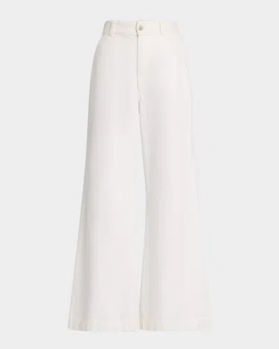 Good Work By Argent X Citizens Of Humanity Beverly High-rise Wide-leg Cotton Trousers In Gray