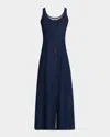Good Work By Argent X Citizens Of Humanity Farrow Sleeveless Cotton Denim Midi Dress