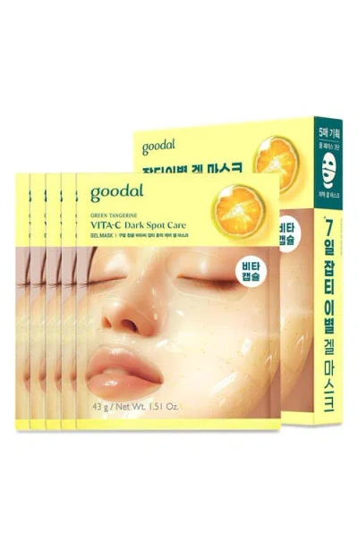 Goodal 5-pack Green Tangerine Vita C Dark Spot Care Gel Masks In Transparent