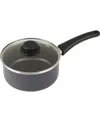 Goodcook Aluminum 3-quart Everyday Sauce Pan In Black