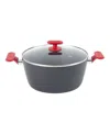 Goodcook Proease Aluminum Nonstick 4-quart Dutch Oven In Black