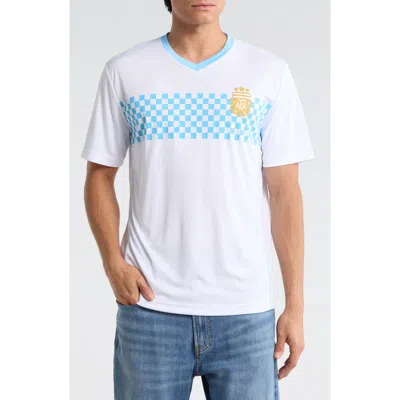 Goodie Two Sleeves Argentina National Football Team Checkered T-shirt In White