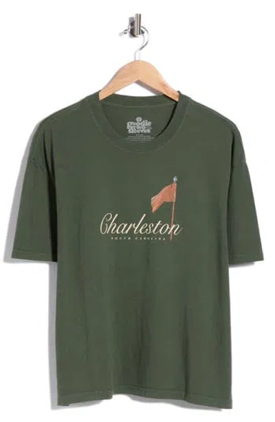 Goodie Two Sleeves Charleston South Carolina Graphic T-shirt In Green