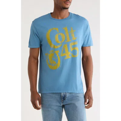Goodie Two Sleeves Colt 45 Cotton Graphic T-shirt In Blue