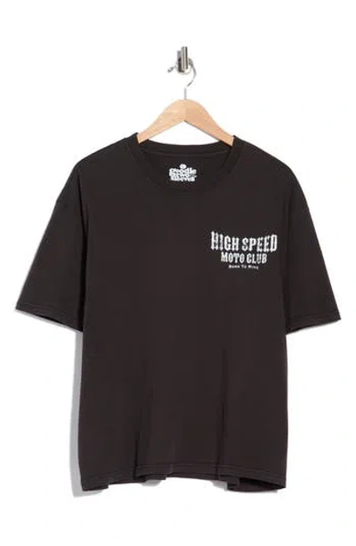 Goodie Two Sleeves Death Racer Graphic T-shirt In Black