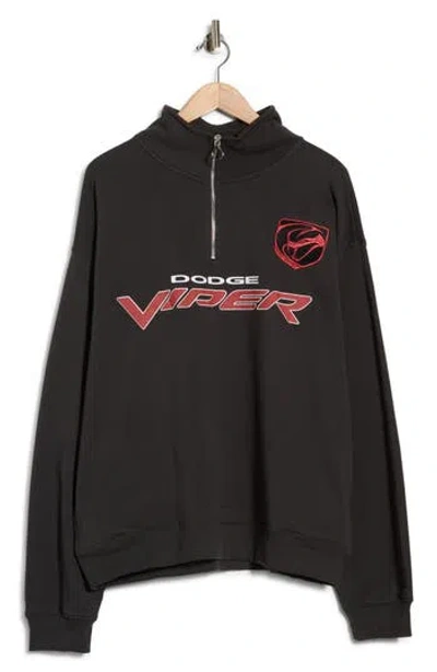Goodie Two Sleeves Dodge Viper Half Zip Sweatshirt In Gray