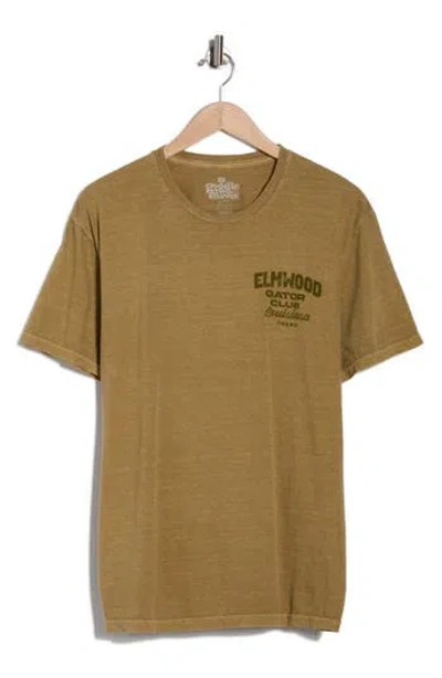 Goodie Two Sleeves Elmwood Gator Club Louisiana Graphic T-shirt In Brown