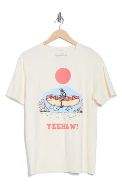Goodie Two Sleeves Hot Dog Cowboy Graphic T-shirt In Brown